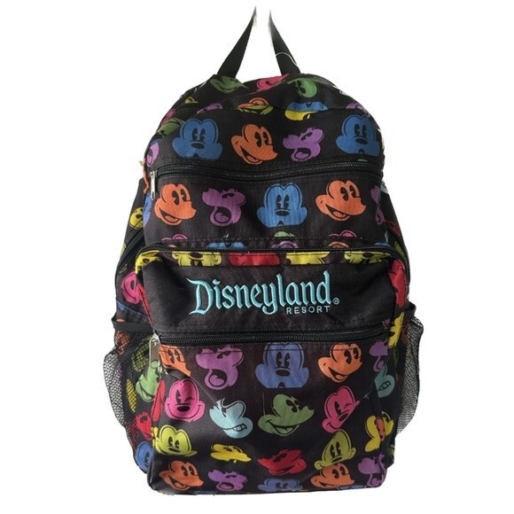 Disneyland Resort Park Exclusive Rainbow Face Mickey Mouse Backpack Vacation - Picture 1 of 10